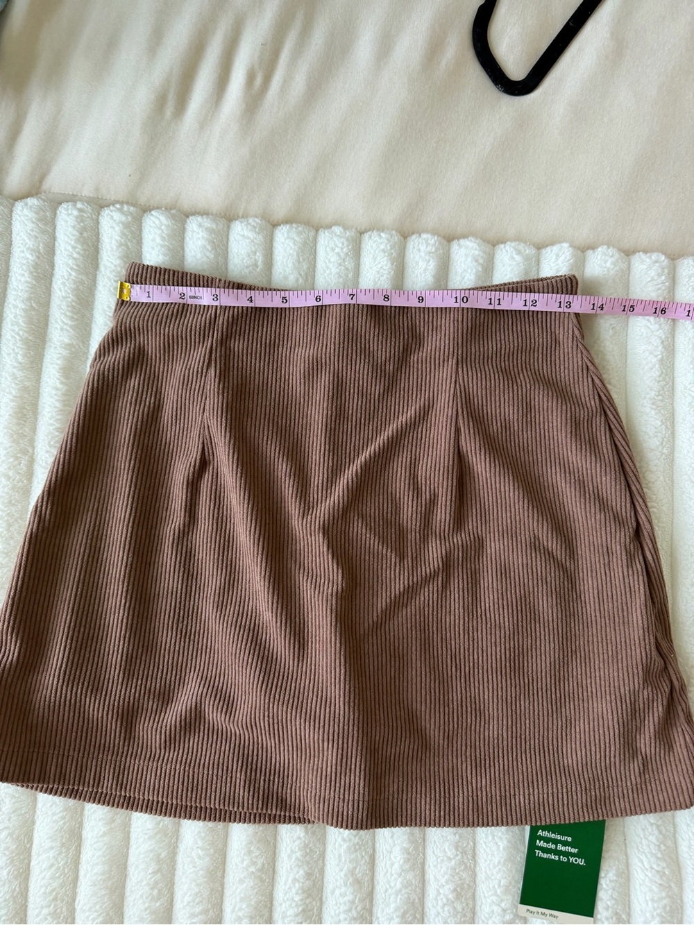 NWT HALARA High Waisted 2-in-1 A Line Mini Corduroy Casual Skirt - Picture 9 of 11